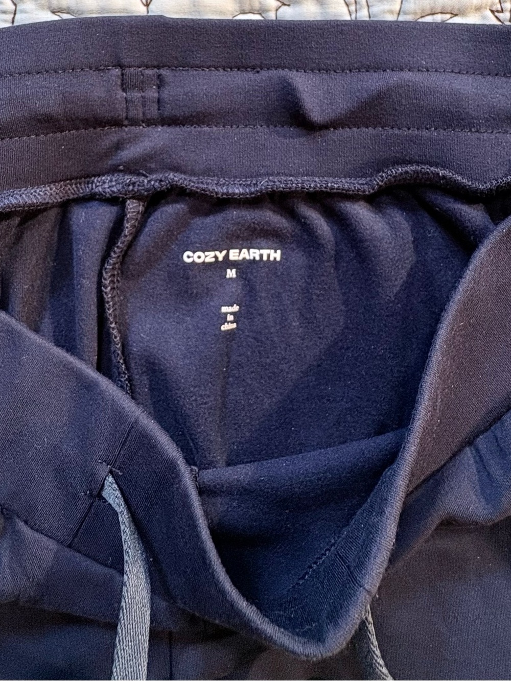 ☀️Cozy Earth Brushed Bamboo Jogger Pants Navy Blue Lounge Athleisure Sz M🧡 - Picture 8 of 11